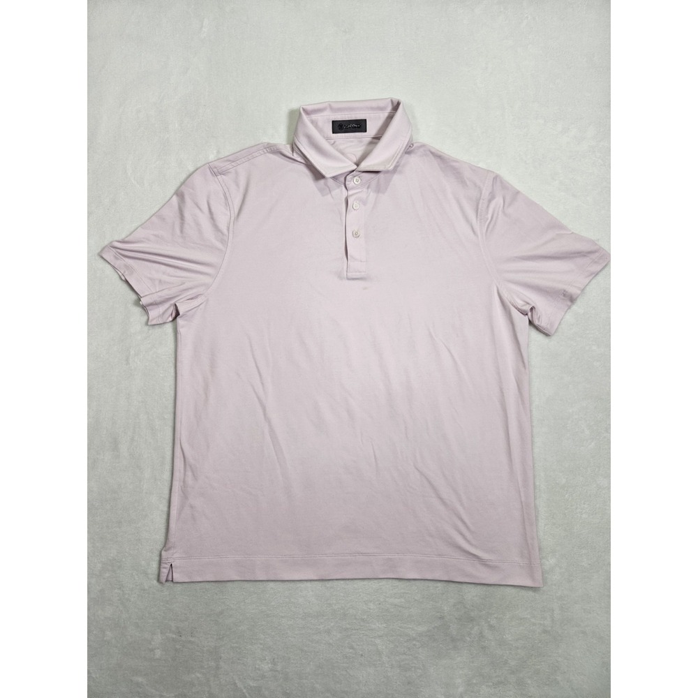 G/FORE Polo Shirt Mens XL Pink Blush Performance Stretch Golf Short Sleeve GFORE